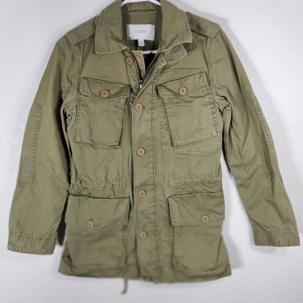 J. Crew Womans XS Boyfriend Fatigue Parka Field Cargo Jacket Utility Green - Picture 5 of 13